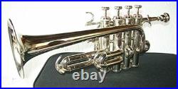Piccolo Trumpet Bb Nickel Silver With Case Mouthpiece Nicely Tuned