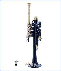 Piccolo Trumpet Black Brass Pitch 4-Valve COLORED Finish with-Case &Mouthpiece