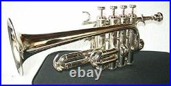 Piccolo Trumpet HALLOWEEN SALE NICKEL Bb Flat Free Case+ Mouthpiece