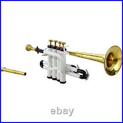 Piccolo Trumpet White Color For Beginner To Advance Brass Musical Instruments