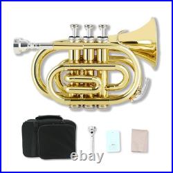 Pocket Trumpet Bb Mouthpiece Cleaning Cloth handle New Brass Musical Instruments