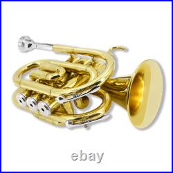 Pocket Trumpet Bb Mouthpiece Cleaning Cloth handle New Brass Musical Instruments