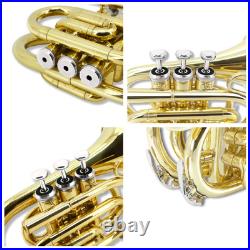 Pocket Trumpet Bb Mouthpiece Cleaning Cloth handle New Brass Musical Instruments
