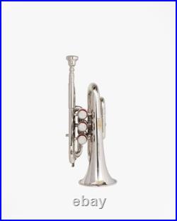 Pocket Trumpet Chrome Finish come with Case & Mouthpiece