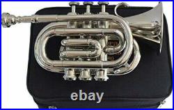 Pocket Trumpet Nickel With Hard Case And Mouth Piece Free Shipping Best Offer