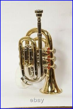 Pocket trumpet BB pitch with Hard case And Mouthpiece