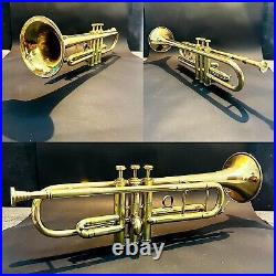 Polished Brass Trumpet Military Antique Musical Instrument Vintage Bugle 3 Valve