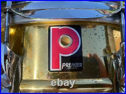 Premier Model 21 Brass Snare Drum. Vintage 14 X 6.5 Great Condition