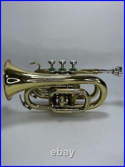 Prestini Pocket Trumpet USA 1609 With Case And Mouth Piece