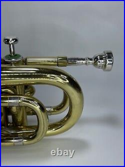 Prestini Pocket Trumpet USA 1609 With Case And Mouth Piece