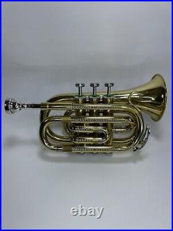 Prestini Pocket Trumpet USA 1609 With Case And Mouth Piece