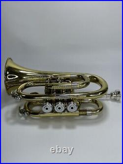 Prestini Pocket Trumpet USA 1609 With Case And Mouth Piece