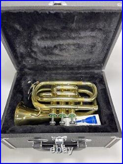 Prestini Pocket Trumpet USA 1609 With Case And Mouth Piece