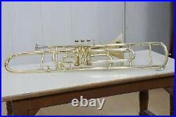 Pro Trombone BB Tone Brass Finish Lacquered+FREE HARD CASE+MOUTHPIECE