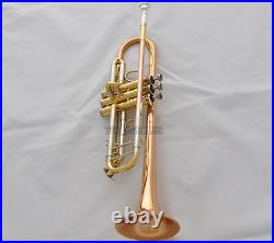 Prof Rose Brass Bb Trumpet Horn Monel Valve Abalone Keys With Case Mouthpiece