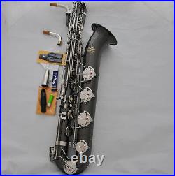 Professional Baritone Saxophone Black Eb Sax Low A Germany mothpiece with case