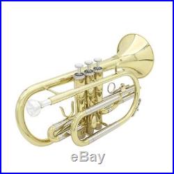 Professional Bb Flat Cornet Brass with Carrying Case Gloves Brushes+Case J3S1