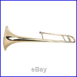 Professional Bb Slide Trombone Gold School Band Student Tuner Case Xmas Gift TO