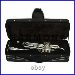 Professional Bb Trumpet Silver & Brass Brand New Edition with Case & Mouthpiece