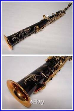 Professional Black Gold Soprano Straight Saxophone Sax