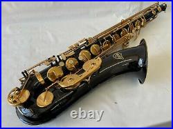 Professional Black Gold Tenor Saxophone Bb Sax Gold Bell With Hard Case