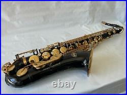 Professional Black Gold Tenor Saxophone Bb Sax Gold Bell With Hard Case