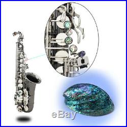 Professional Brass Bend Eb E-flat Alto Saxophone Abalone Shell Keys with Case