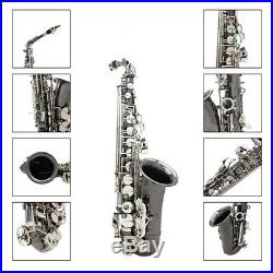 Professional Brass Bend Eb E-flat Alto Saxophone Abalone Shell Keys with Case