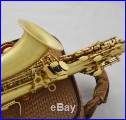 Professional Brushed Brass Bb soprano saxophone New curved sax with case