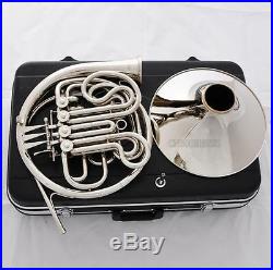 Professional Double French Horn Silver Nickel Plated F/Bb 4 Keys New Case