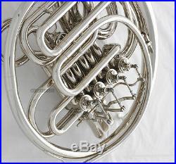 Professional Double French Horn Silver Nickel Plated F/Bb 4 Keys New Case