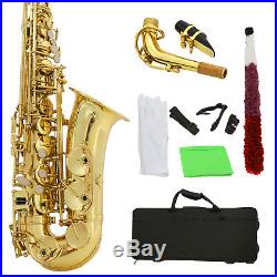Professional Eb Alto Sax Saxophone With Case Mouthpiece Neck Strap For Beginner