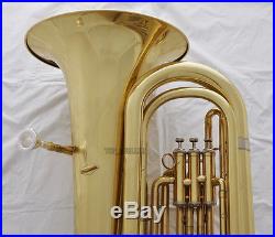 Professional Gold TaiShan Tuba Horn Bb Keys Monel Valves 2 Mouthpiece With Case