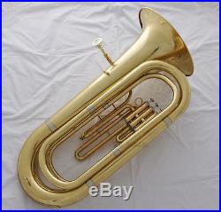 Professional Gold TaiShan Tuba Horn Bb Keys Monel Valves 2 Mouthpiece With Case