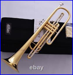 Professional Golden JINBAO Bb Bass Trumpet Horn 3 Piston Cupronickel Tuning Pipe