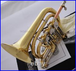 Professional JINBAO Gold Rotary Valve Bb Cornet Horn Cupronickel Pipe With case