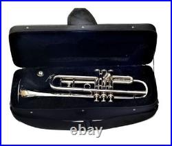 Professional Marching Concert School Band Bb Indian Nickel Trumpet FREEHARD CASE