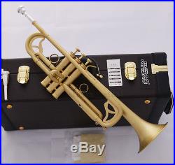 Professional Matt Brushed JINBAO Bb Trumpet Horn Monel 2-Mouthpiece Leather Case