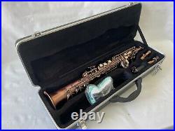Professional OPUS Antique Straight Soprano Saxophone Sax with Hard Case