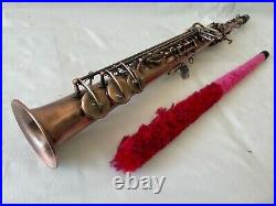 Professional OPUS Antique Straight Soprano Saxophone Sax with Hard Case
