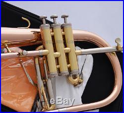Professional Rose Brass Bb Flugelhorn Monel Valve New Flugel Horn 2Pc Mouthpiece