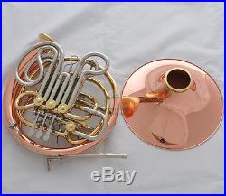 Professional Rose Brass Double French Horn Bb/F 4 Keys With Case