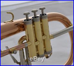 Professional Rose Brass Flugelhorn Cupronickel tuning Bb Flugel horn With Case