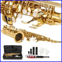 Professional Saxophone Sax Eb Be Alto E Flat Brass with Case+Care Kit