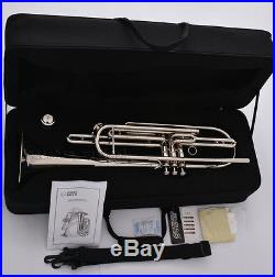 Professional Silver nickel Bb Bass Trumpet 3 Piston Vavles JINBAO Horn With Case