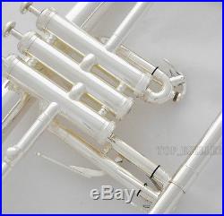 Professional Silver plated Bb flugelhorn Monel valve brand new horn with case