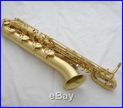 Professional Taishan Matt Brush Brass Baritone Saxophone Eb Sax Low A Key +Case