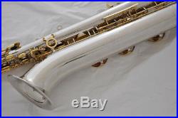 Professional Taishan Silver Nickel Gold Eb Baritone Saxophone Low A 2neck +Case