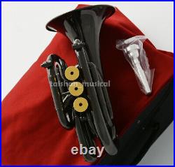 Professional black nickel Bb Pocket Trumpet Monel Valves With Case