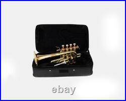 QUEENBRASS /BRASS PICCOLO TRUMPET FREE CASE+Mouthpiece SALE BUY NOW-PICOLO HORN